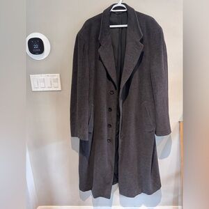 Canali grey wool overcoat 46